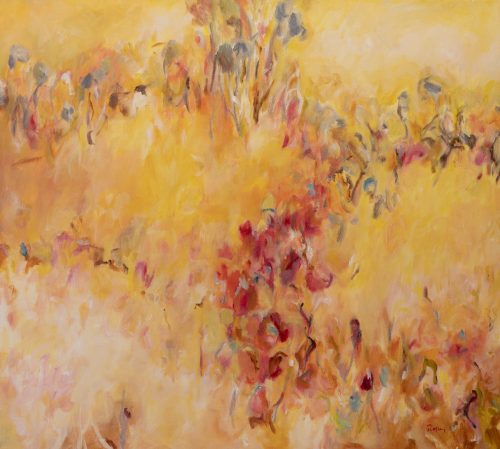 Sofala Gold II - Robyn Pedley, Acrylic on canvas 85x95cm. Bobbie P Gallery