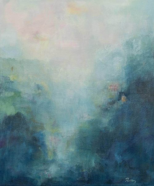 Creations Dawn - Robyn Pedley, Acrylic on Canvas 60x50cm. Framed in oak. Bobbie P Gallery