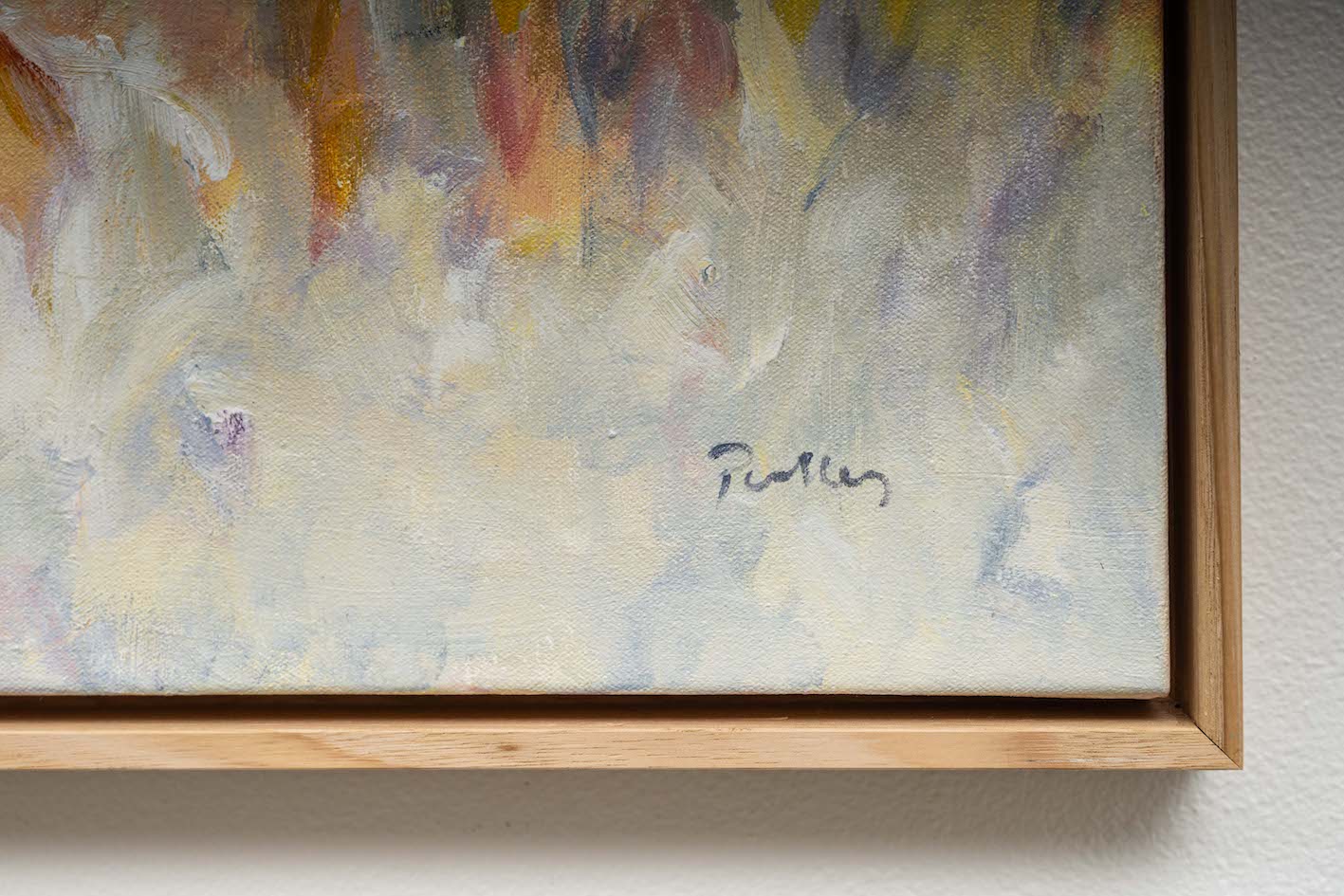 Sofala Rose - Robyn Pedley, Acrylic on canvas 60x60cm. Framed in oak. Bobbie P Gallery
